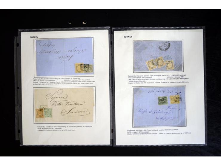1863/1901, über 60 Briefe und Karten mit klassischen 'all Arabic'-Stempeln in diversen Typen, viele verschiedene Orte mit tei