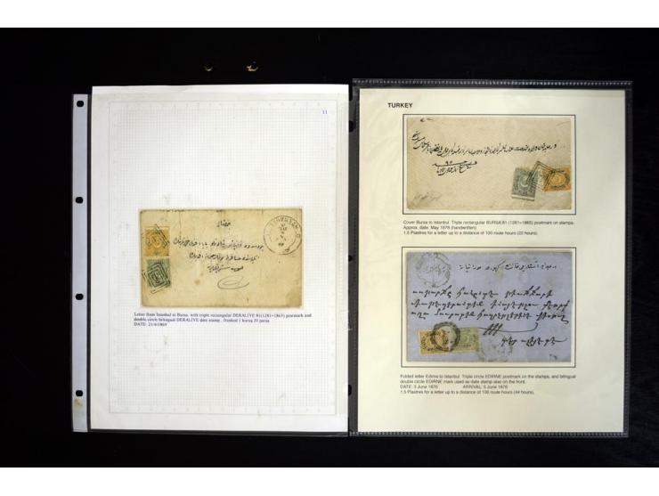 1863/1901, über 60 Briefe und Karten mit klassischen 'all Arabic'-Stempeln in diversen Typen, viele verschiedene Orte mit tei