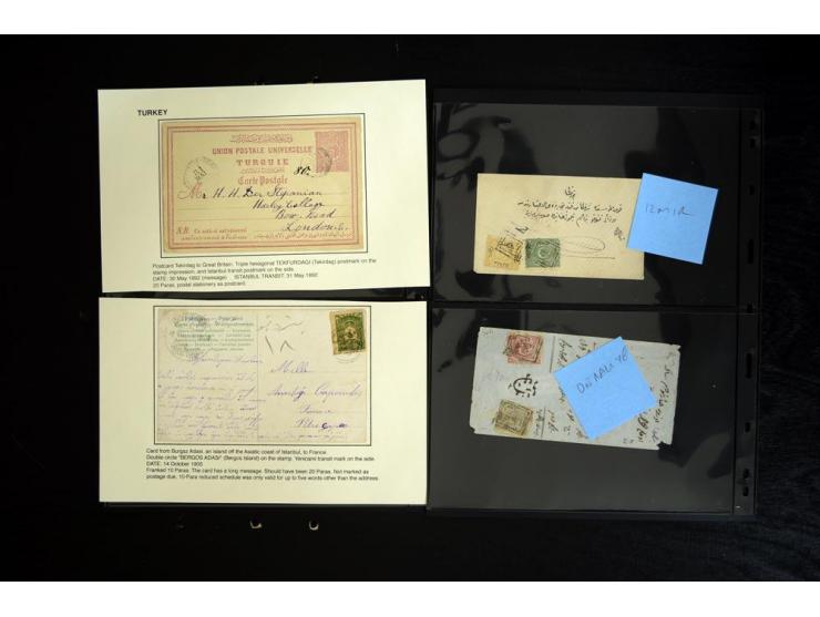 1863/1901, über 60 Briefe und Karten mit klassischen 'all Arabic'-Stempeln in diversen Typen, viele verschiedene Orte mit tei