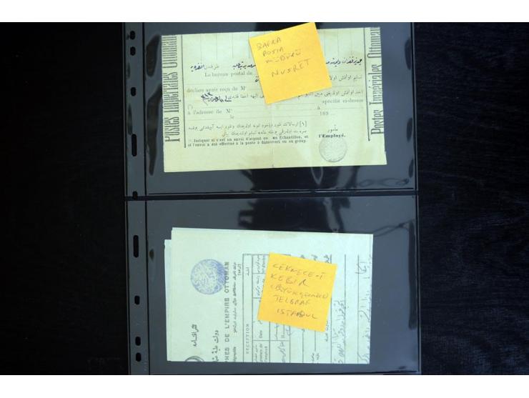1876/1907 (about), 41 letters, covers, postcards, postal receipts and telegrams with negative seal cancellations incl. rare i