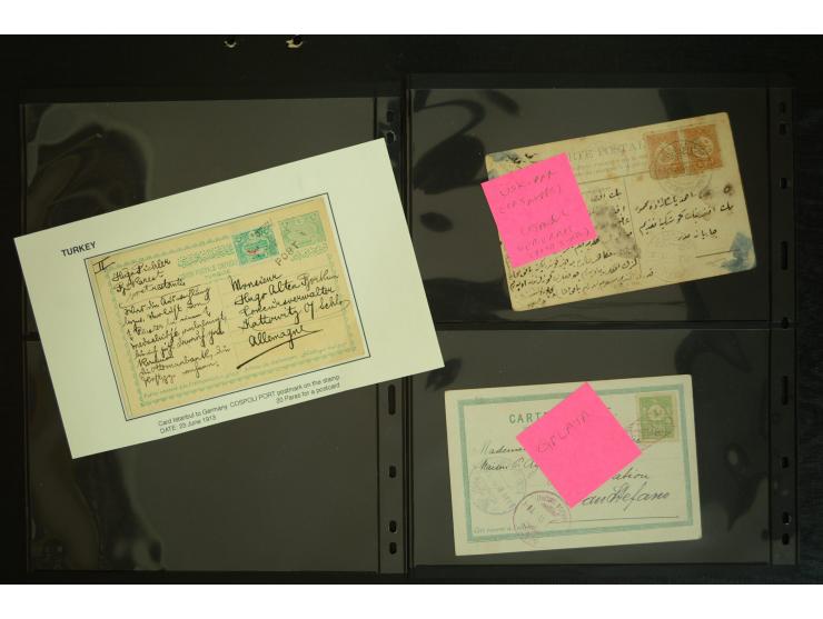 1877/1915 (about), approx. 115 covers, postcards etc. with a wide range of cancellations, also better frankings, destinations