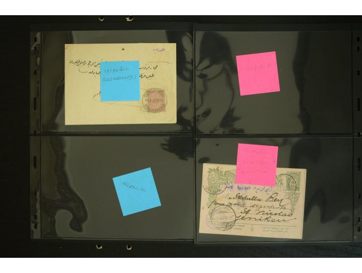 1877/1915 (about), approx. 115 covers, postcards etc. with a wide range of cancellations, also better frankings, destinations