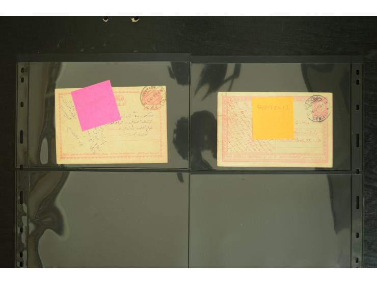 1877/1915 (about), approx. 115 covers, postcards etc. with a wide range of cancellations, also better frankings, destinations
