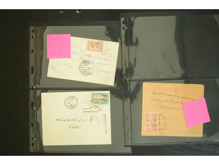 1877/1915 (about), approx. 115 covers, postcards etc. with a wide range of cancellations, also better frankings, destinations