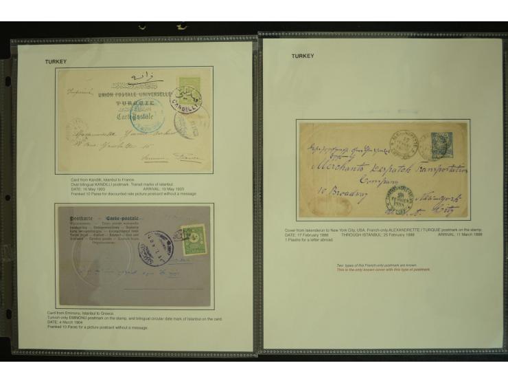 1877/1915 (about), approx. 115 covers, postcards etc. with a wide range of cancellations, also better frankings, destinations