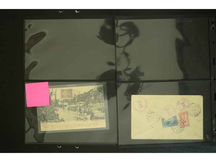 1877/1915 (about), approx. 115 covers, postcards etc. with a wide range of cancellations, also better frankings, destinations
