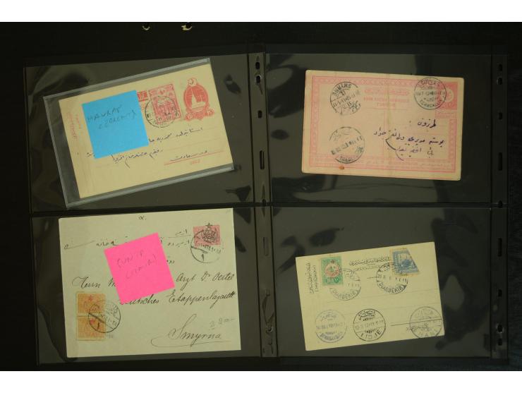 1877/1915 (about), approx. 115 covers, postcards etc. with a wide range of cancellations, also better frankings, destinations