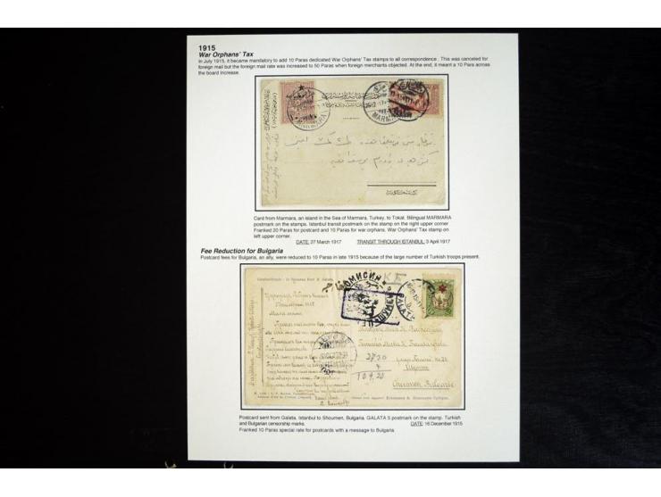 ISTANBUL: 1860/1918 (ca.), very interesting group of 39 letters and cards incl. rare cancellation as "AYIA", "TRIADA CADIKEUY