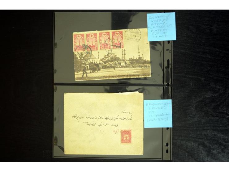 ISTANBUL: 1860/1918 (ca.), very interesting group of 39 letters and cards incl. rare cancellation as "AYIA", "TRIADA CADIKEUY