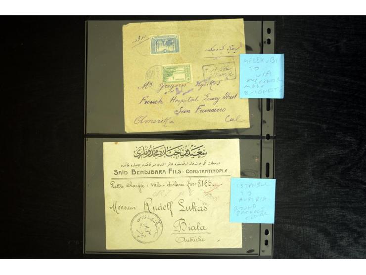 ISTANBUL: 1860/1918 (ca.), very interesting group of 39 letters and cards incl. rare cancellation as "AYIA", "TRIADA CADIKEUY