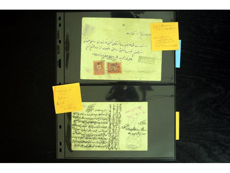 ISTANBUL: 1860/1918 (ca.), very interesting group of 39 letters and cards incl. rare cancellation as "AYIA", "TRIADA CADIKEUY