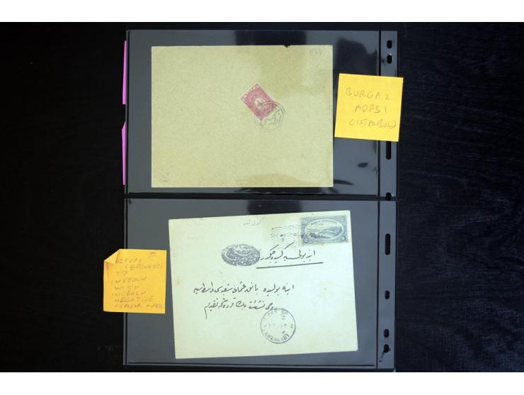 ISTANBUL: 1860/1918 (ca.), very interesting group of 39 letters and cards incl. rare cancellation as "AYIA", "TRIADA CADIKEUY