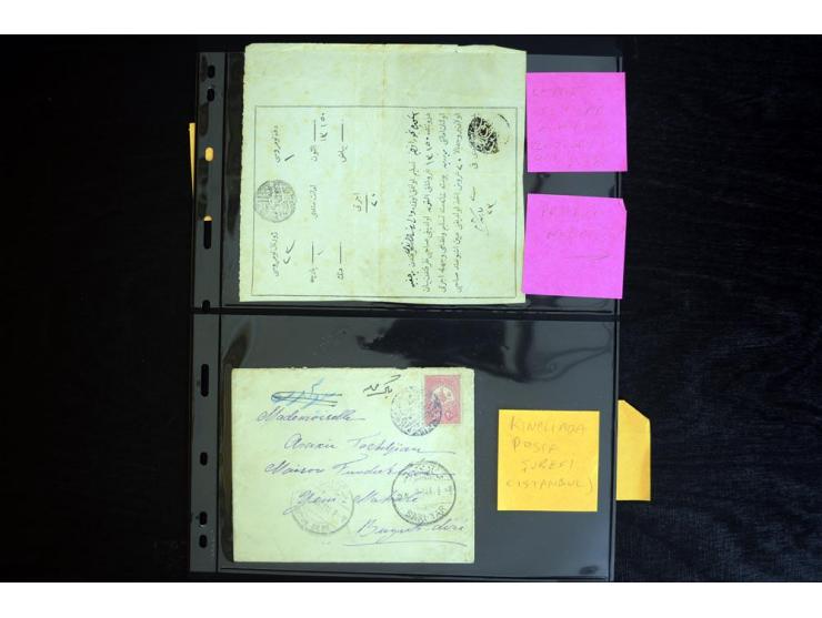 ISTANBUL: 1860/1918 (ca.), very interesting group of 39 letters and cards incl. rare cancellation as "AYIA", "TRIADA CADIKEUY