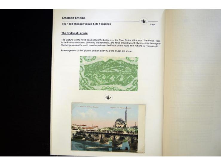 THESSALY: 1898, specialized collection on exhibition leaves, very specialized study starting with the unique set of proofs on