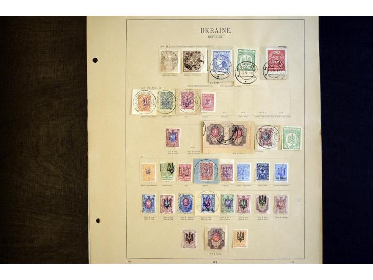 1918/19, hauptsächlich ungebrauchte Sammlung, dabei einige bessere, dazu ein Teil Ukraine, gute Erhaltung