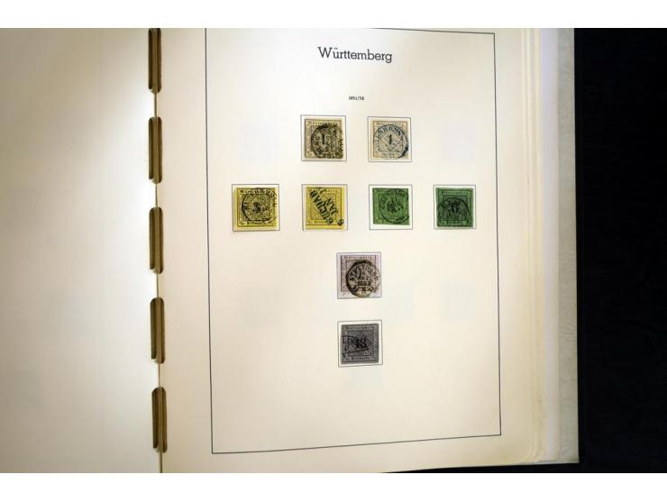 Baden bis Württemberg, hauptsächlich gestempelte Sammlung, dabei u.a. Bergedorf Mi.-Nr. 4 gestempelt, sign. Mozek BPP sowie S