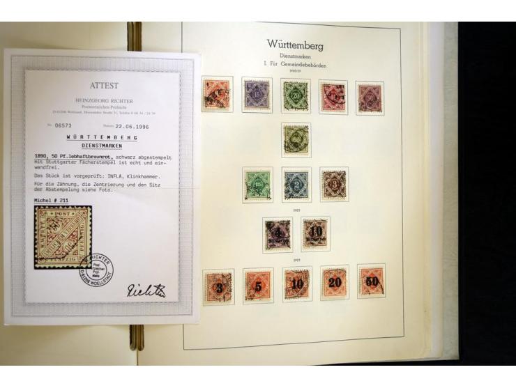 Baden bis Württemberg, hauptsächlich gestempelte Sammlung, dabei u.a. Bergedorf Mi.-Nr. 4 gestempelt, sign. Mozek BPP sowie S
