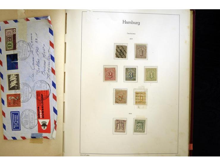 Baden bis Württemberg, ungebrauchte und gestempelte Sammlung, dabei bessere Werte wie Hamburg Mi.-Nr. 7 gestempelt mit Fotoat