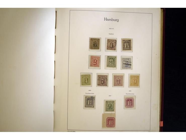 Baden bis Württemberg, ungebrauchte und gestempelte Sammlung, dabei bessere Werte wie Hamburg Mi.-Nr. 7 gestempelt mit Fotoat