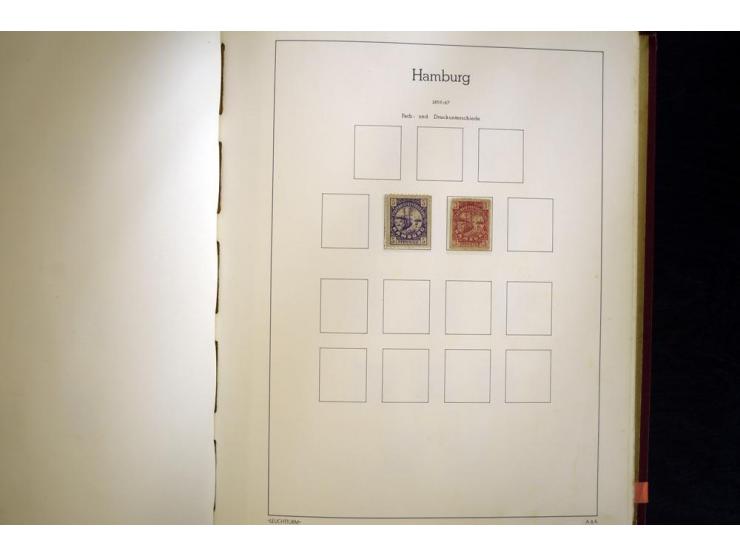 Baden bis Württemberg, ungebrauchte und gestempelte Sammlung, dabei bessere Werte wie Hamburg Mi.-Nr. 7 gestempelt mit Fotoat