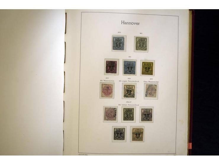 Baden bis Württemberg, ungebrauchte und gestempelte Sammlung, dabei bessere Werte wie Hamburg Mi.-Nr. 7 gestempelt mit Fotoat