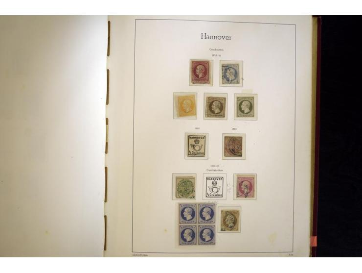 Baden bis Württemberg, ungebrauchte und gestempelte Sammlung, dabei bessere Werte wie Hamburg Mi.-Nr. 7 gestempelt mit Fotoat