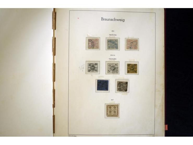 Baden bis Württemberg, ungebrauchte und gestempelte Sammlung, dabei bessere Werte wie Hamburg Mi.-Nr. 7 gestempelt mit Fotoat