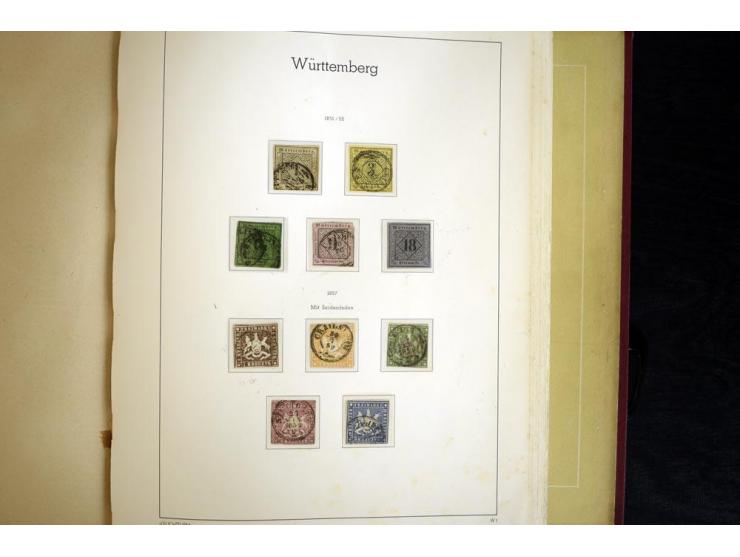 Baden bis Württemberg, ungebrauchte und gestempelte Sammlung, dabei bessere Werte wie Hamburg Mi.-Nr. 7 gestempelt mit Fotoat