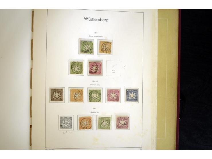 Baden bis Württemberg, ungebrauchte und gestempelte Sammlung, dabei bessere Werte wie Hamburg Mi.-Nr. 7 gestempelt mit Fotoat