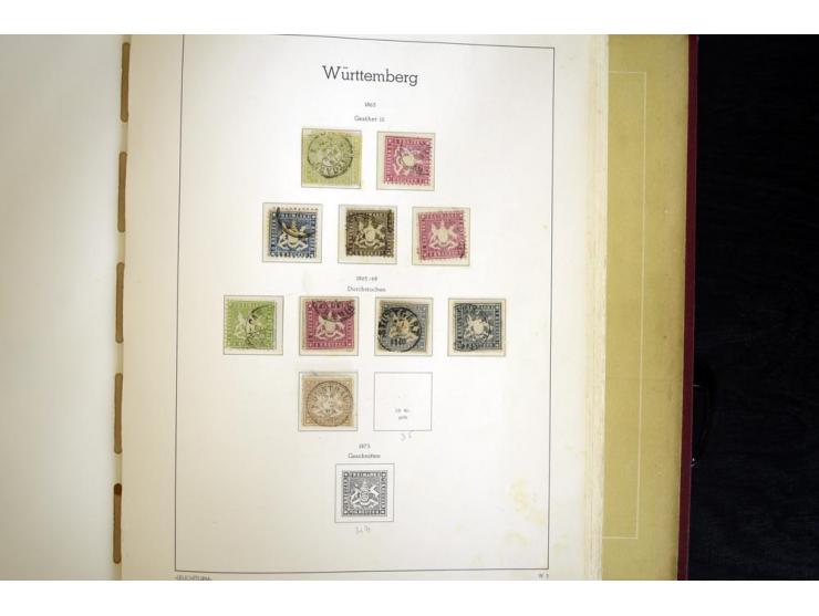 Baden bis Württemberg, ungebrauchte und gestempelte Sammlung, dabei bessere Werte wie Hamburg Mi.-Nr. 7 gestempelt mit Fotoat