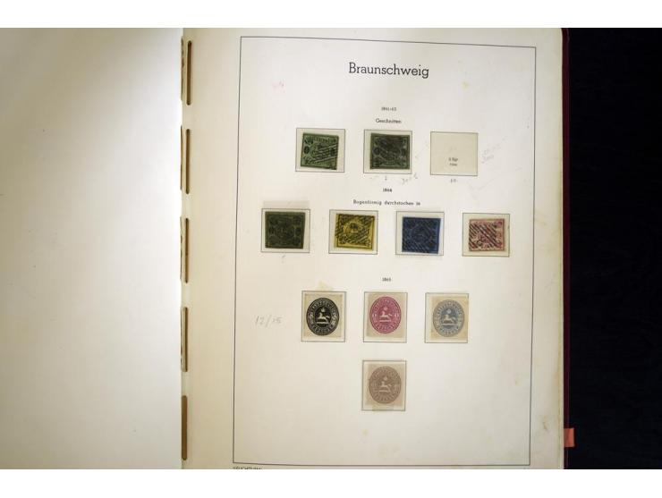 Baden bis Württemberg, ungebrauchte und gestempelte Sammlung, dabei bessere Werte wie Hamburg Mi.-Nr. 7 gestempelt mit Fotoat