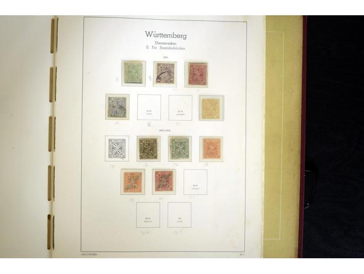 Baden bis Württemberg, ungebrauchte und gestempelte Sammlung, dabei bessere Werte wie Hamburg Mi.-Nr. 7 gestempelt mit Fotoat