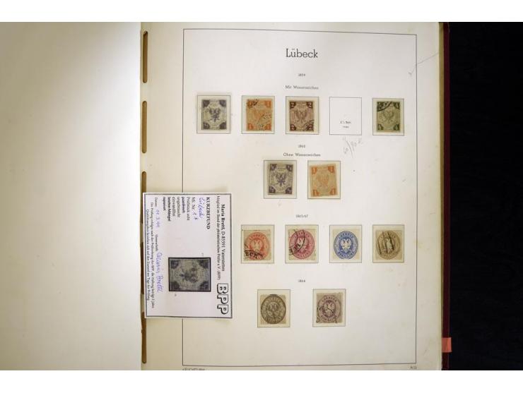 Baden bis Württemberg, ungebrauchte und gestempelte Sammlung, dabei bessere Werte wie Hamburg Mi.-Nr. 7 gestempelt mit Fotoat