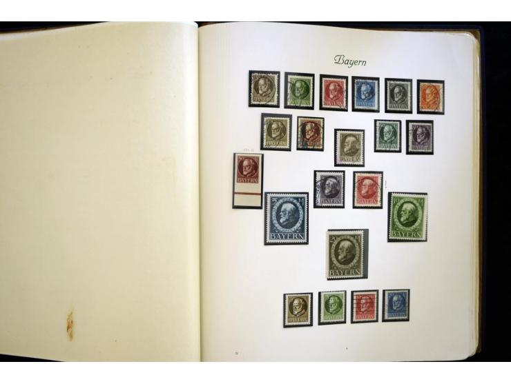 Baden bis Württemberg, meist ungebrauchte und gestempelte Sammlung im alten Vordruckalbum mit einigen besseren Marken, Farben