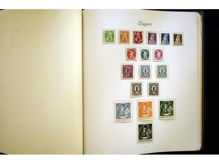 Baden bis Württemberg, meist ungebrauchte und gestempelte Sammlung im alten Vordruckalbum mit einigen besseren Marken, Farben