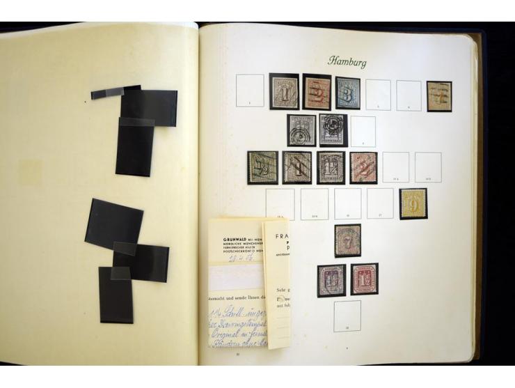 Baden bis Württemberg, meist ungebrauchte und gestempelte Sammlung im alten Vordruckalbum mit einigen besseren Marken, Farben