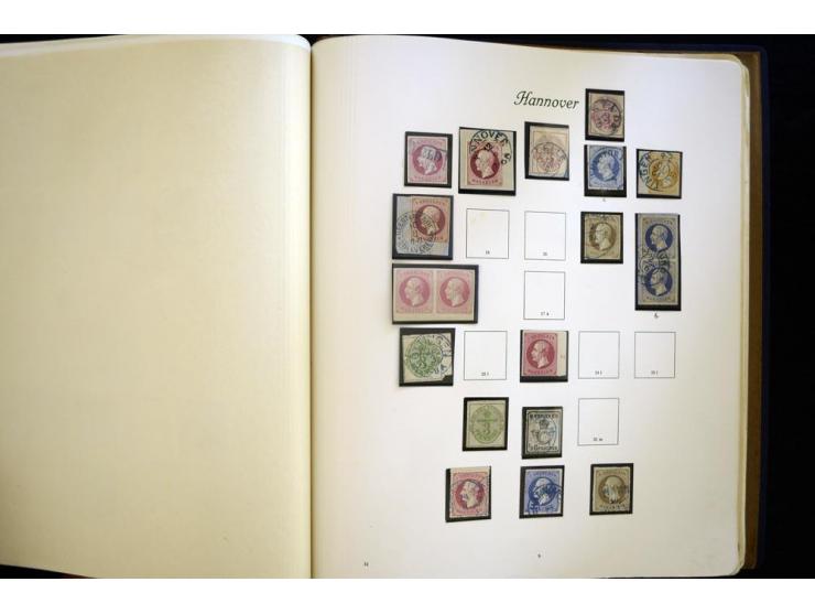 Baden bis Württemberg, meist ungebrauchte und gestempelte Sammlung im alten Vordruckalbum mit einigen besseren Marken, Farben
