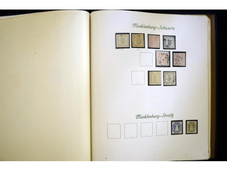 Baden bis Württemberg, meist ungebrauchte und gestempelte Sammlung im alten Vordruckalbum mit einigen besseren Marken, Farben
