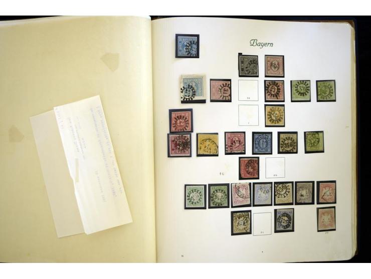Baden bis Württemberg, meist ungebrauchte und gestempelte Sammlung im alten Vordruckalbum mit einigen besseren Marken, Farben