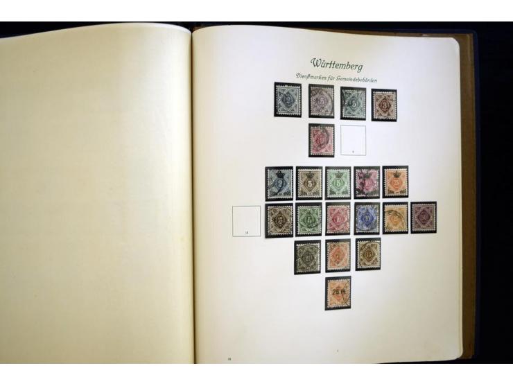 Baden bis Württemberg, meist ungebrauchte und gestempelte Sammlung im alten Vordruckalbum mit einigen besseren Marken, Farben