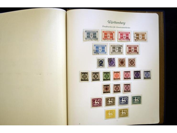 Baden bis Württemberg, meist ungebrauchte und gestempelte Sammlung im alten Vordruckalbum mit einigen besseren Marken, Farben