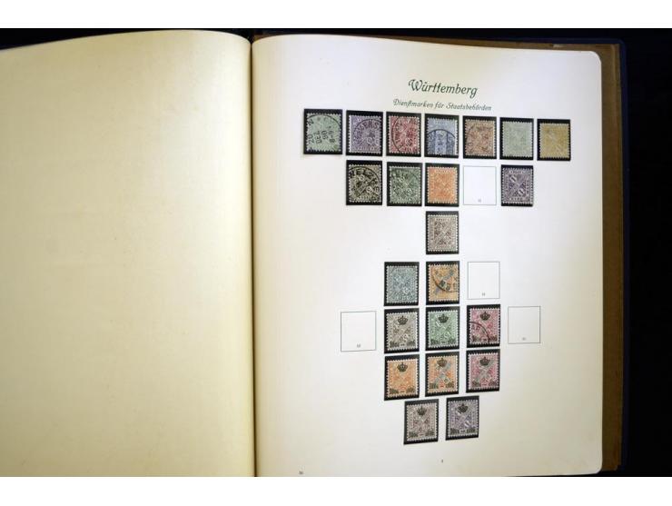 Baden bis Württemberg, meist ungebrauchte und gestempelte Sammlung im alten Vordruckalbum mit einigen besseren Marken, Farben