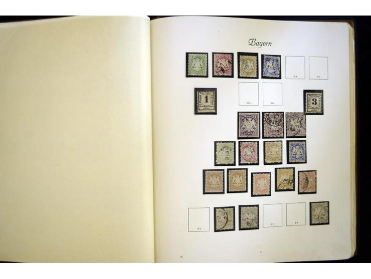 Baden bis Württemberg, meist ungebrauchte und gestempelte Sammlung im alten Vordruckalbum mit einigen besseren Marken, Farben