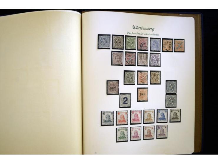Baden bis Württemberg, meist ungebrauchte und gestempelte Sammlung im alten Vordruckalbum mit einigen besseren Marken, Farben