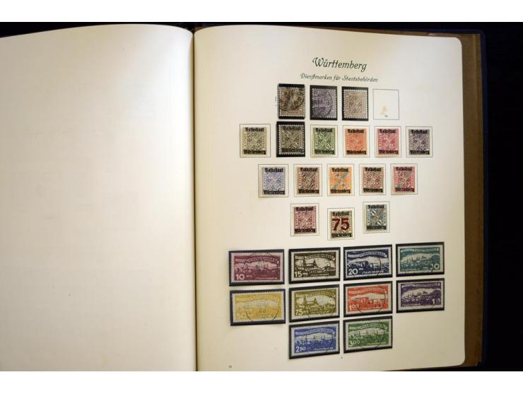 Baden bis Württemberg, meist ungebrauchte und gestempelte Sammlung im alten Vordruckalbum mit einigen besseren Marken, Farben