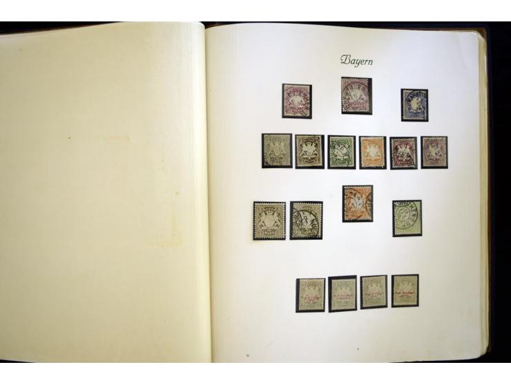 Baden bis Württemberg, meist ungebrauchte und gestempelte Sammlung im alten Vordruckalbum mit einigen besseren Marken, Farben