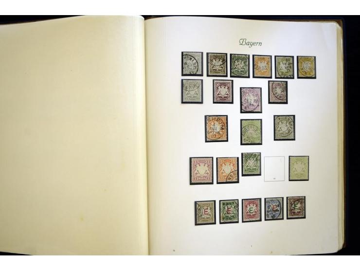 Baden bis Württemberg, meist ungebrauchte und gestempelte Sammlung im alten Vordruckalbum mit einigen besseren Marken, Farben