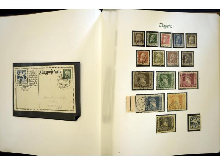 Baden bis Württemberg, meist ungebrauchte und gestempelte Sammlung im alten Vordruckalbum mit einigen besseren Marken, Farben