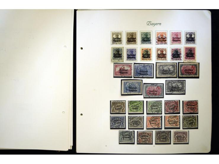 Baden bis Württemberg, gestempelte Sammlung mit mittleren Ausgaben auf Albumblättern