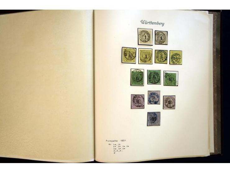 1851/1920, kleiner alter Sammlungsteil mit den Hansestädten, Mecklenburg, Sachsen und Württemberg, dabei viele bessere Werte 